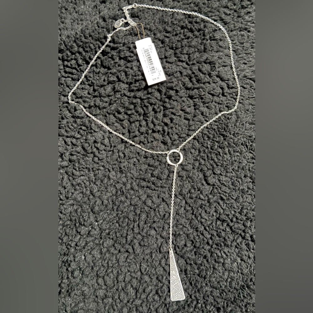 The Sak Silver Tone Pendant Necklace Nordic Geometric Pattern - Picture 4 of 4